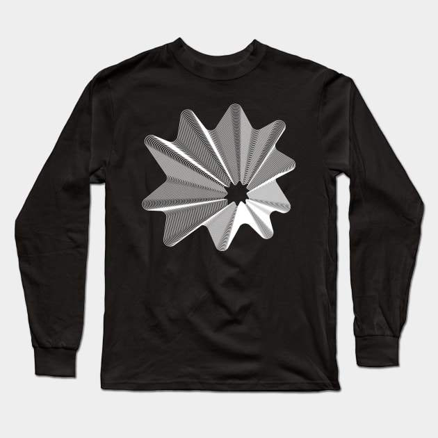 Spatial Sacred Mesh Vector Illustration Long Sleeve T-Shirt by n23tees